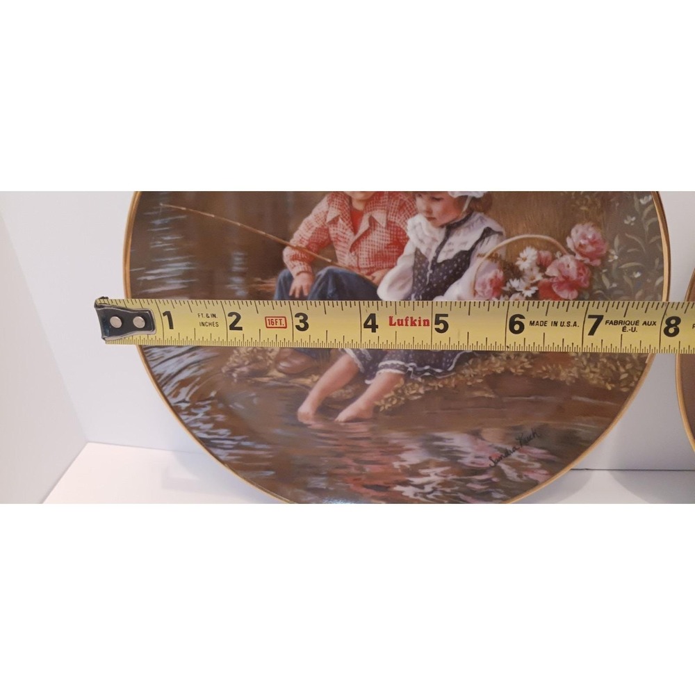 Vintage Sandra Kuck Days Gone Collectors Deco Plate LOT Of 2 80s Cottagecore - Picture 8 of 8
